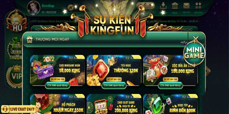 Những ưu điểm nổi bật của cổng game kingfun